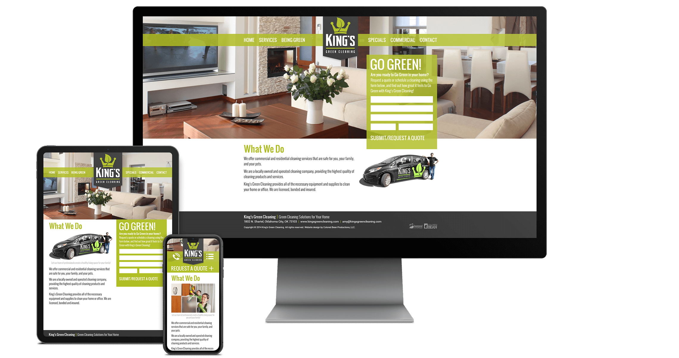 King's Green Cleaning Website Design (Concept)