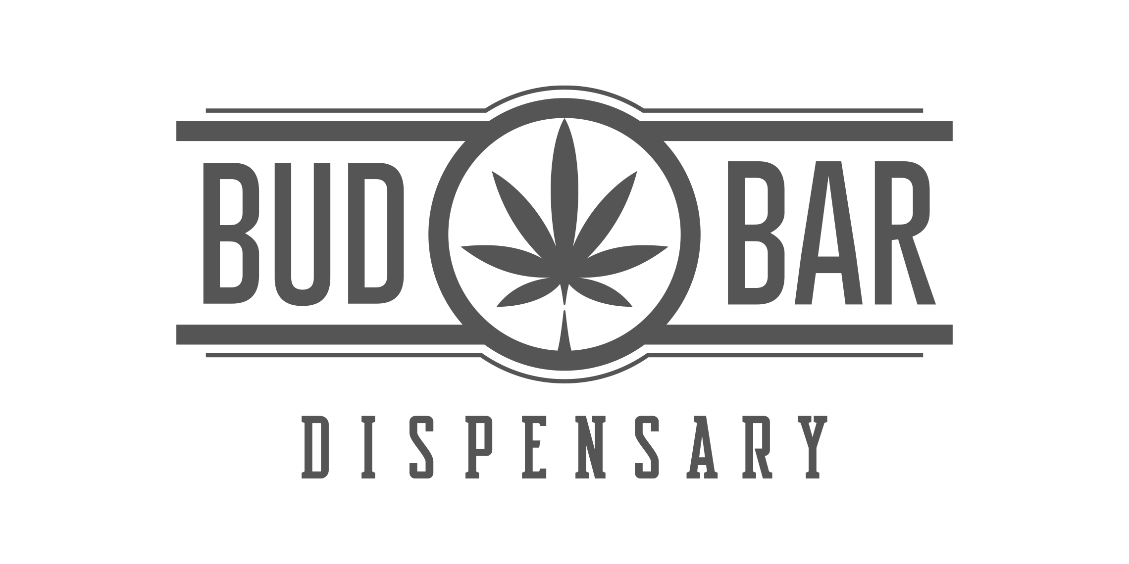 Bud Bar Dispensary Logo Design (1-color version)