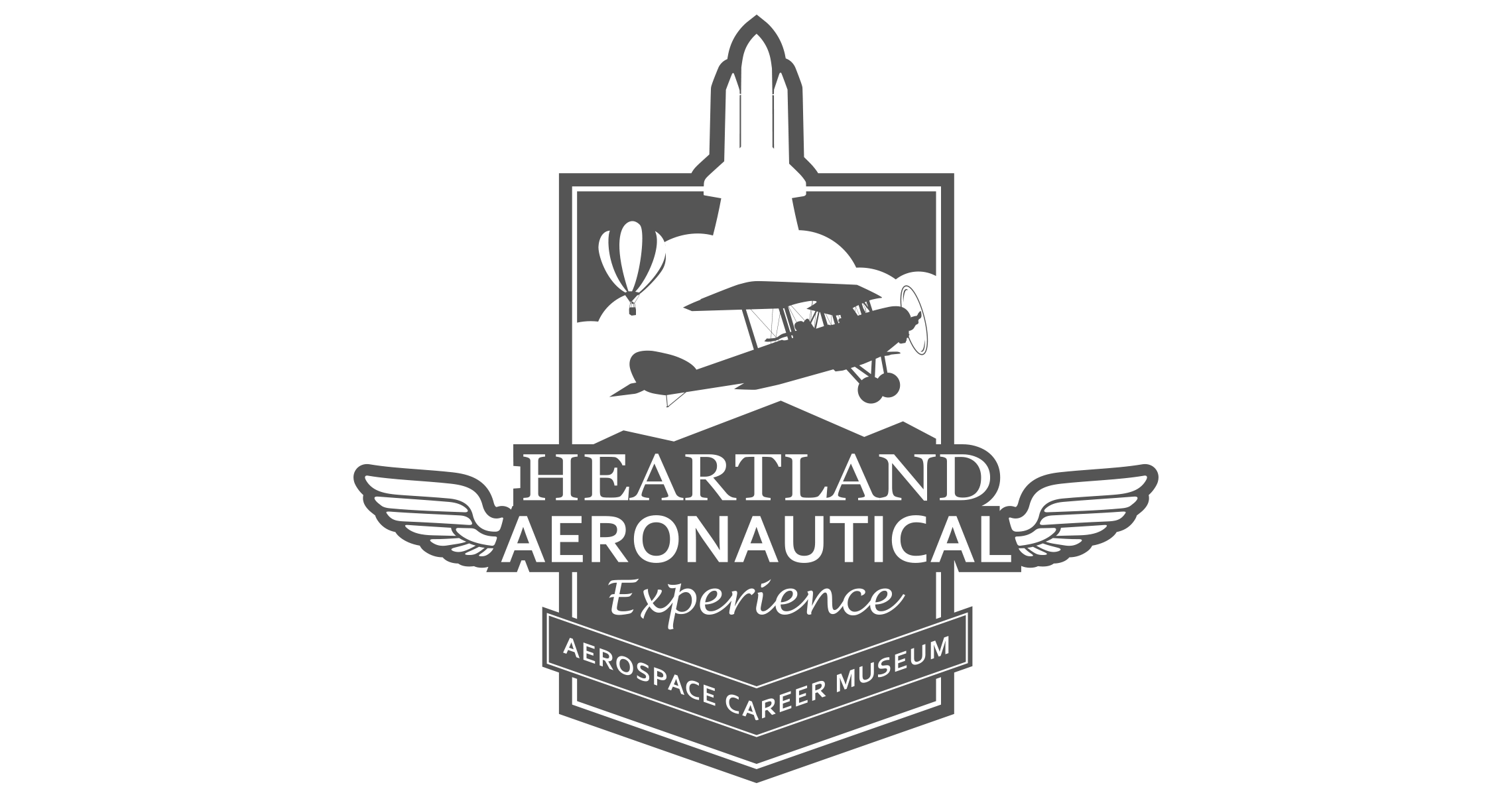 Heartland Aeronautical Experience Sign Design (1-color version)