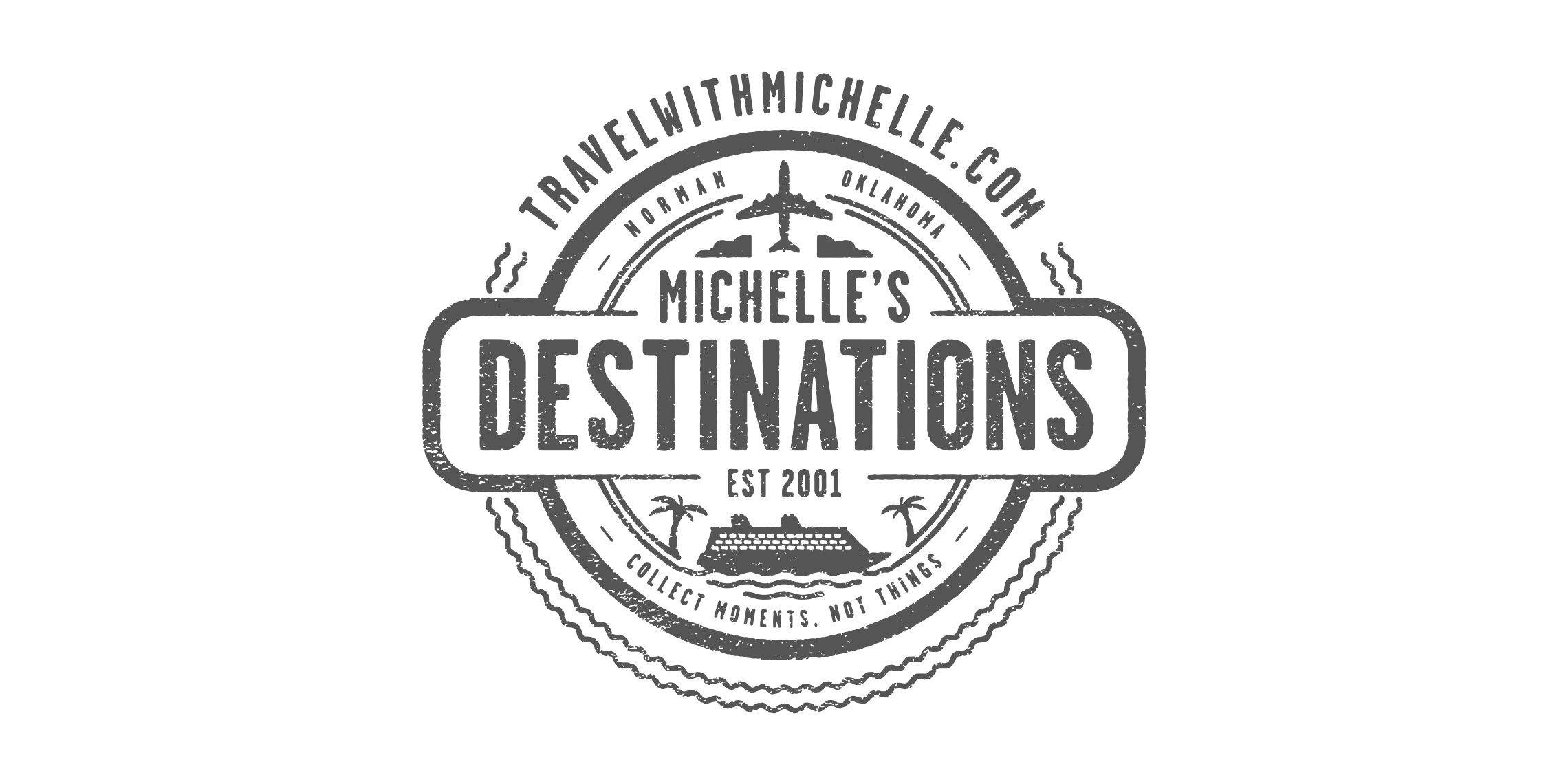 Michelle's Destinations Logo Design (1-color version)